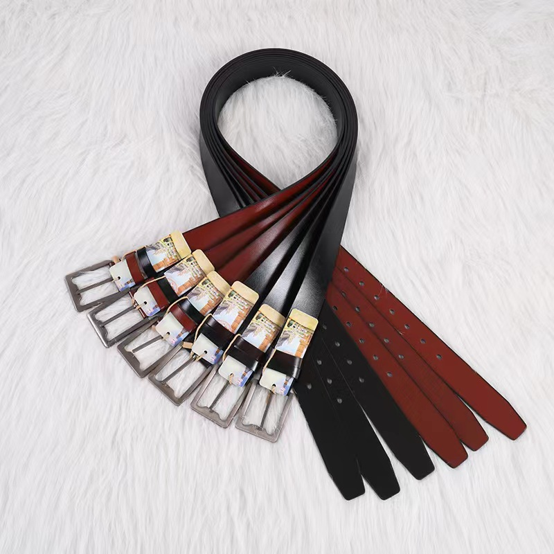 仿古休闲针扣带4.0男士双面针扣皮带 韩版牛仔裤腰带地摊货源批发