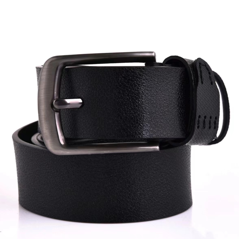Pin buckle belt casual and versatile men's belt 4.0 Antique pin buckle men's super-migration rubber rubber belt factory direct sales Item Picture