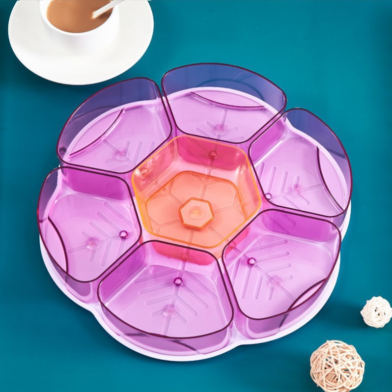 Plastic fruit platters, compartments, fruit platters, living room snack platters, modern household dried fruit storage boxes in stock from manufacturers Application Scenario