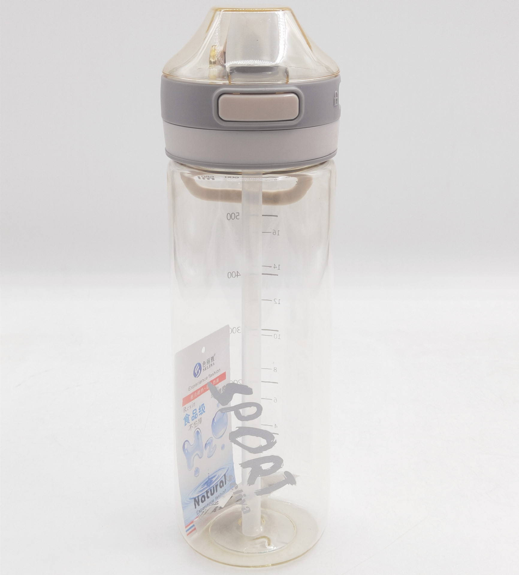 700 color lea nuevo verano tapa de bomba de plástico pegamento suave asa graduada taza de pajita de plástico influencer kettle Specification image