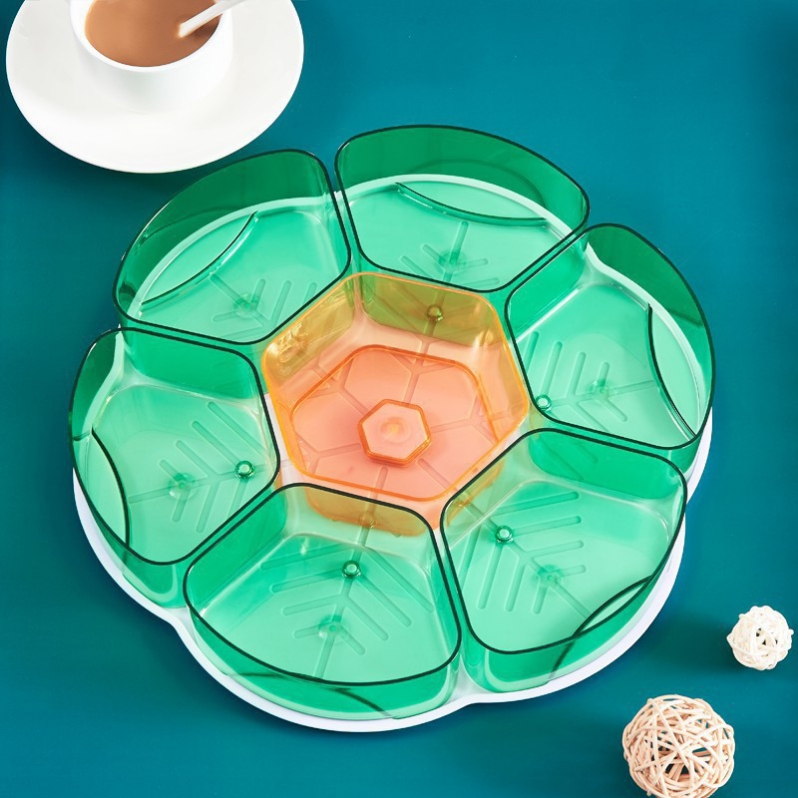 Plastic fruit platters, compartments, fruit platters, living room snack platters, modern household dried fruit storage boxes in stock from manufacturers Specification image