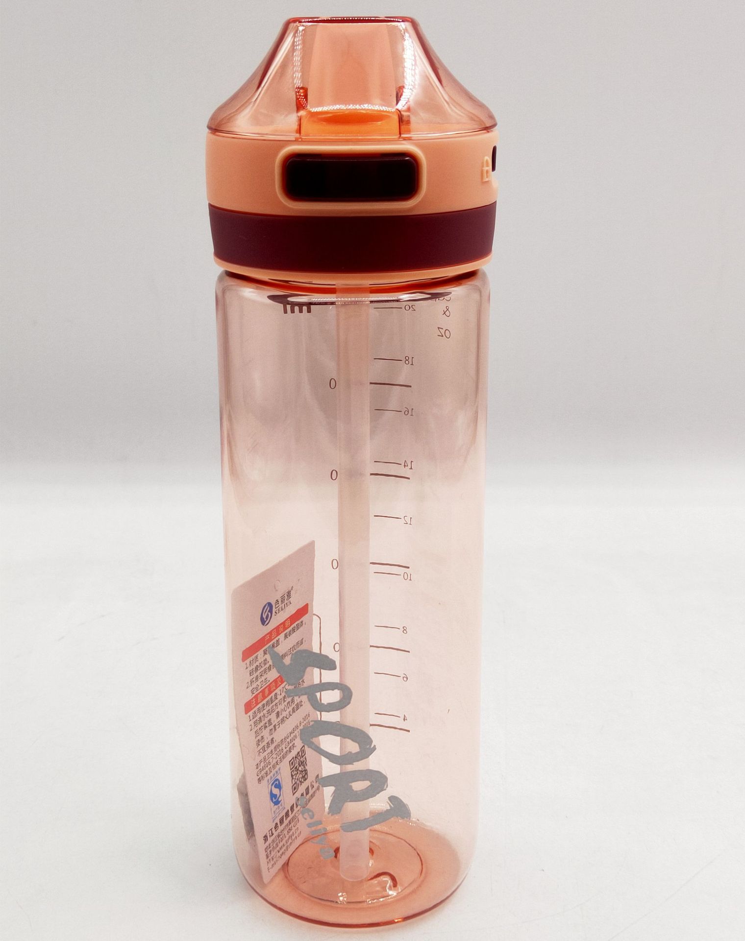 700 color lea nuevo verano tapa de bomba de plástico pegamento suave asa graduada taza de pajita de plástico influencer kettle details Picture