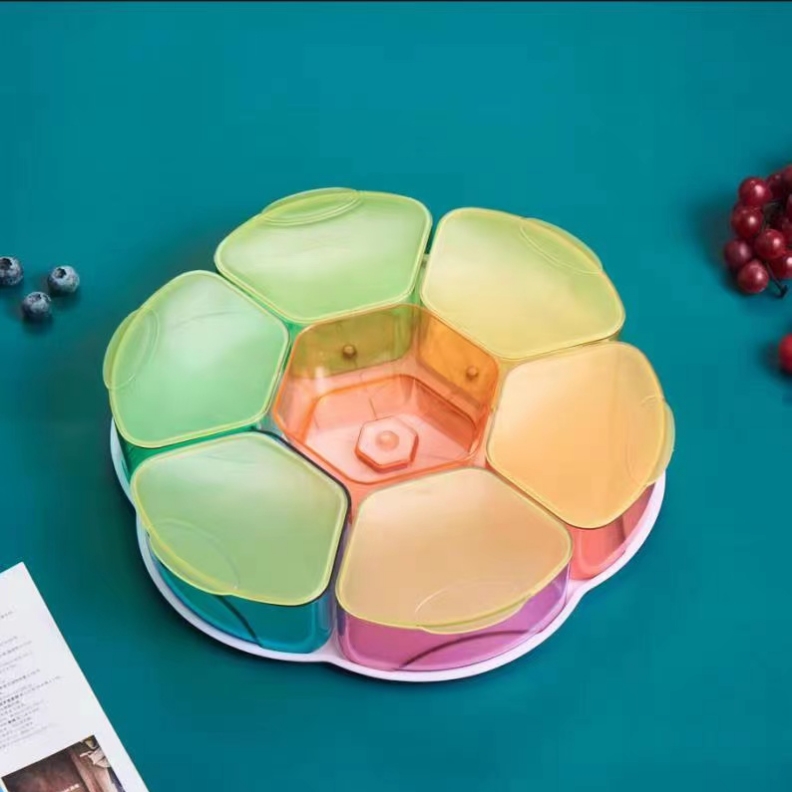 Plastic fruit platters, compartments, fruit platters, living room snack platters, modern household dried fruit storage boxes in stock from manufacturers