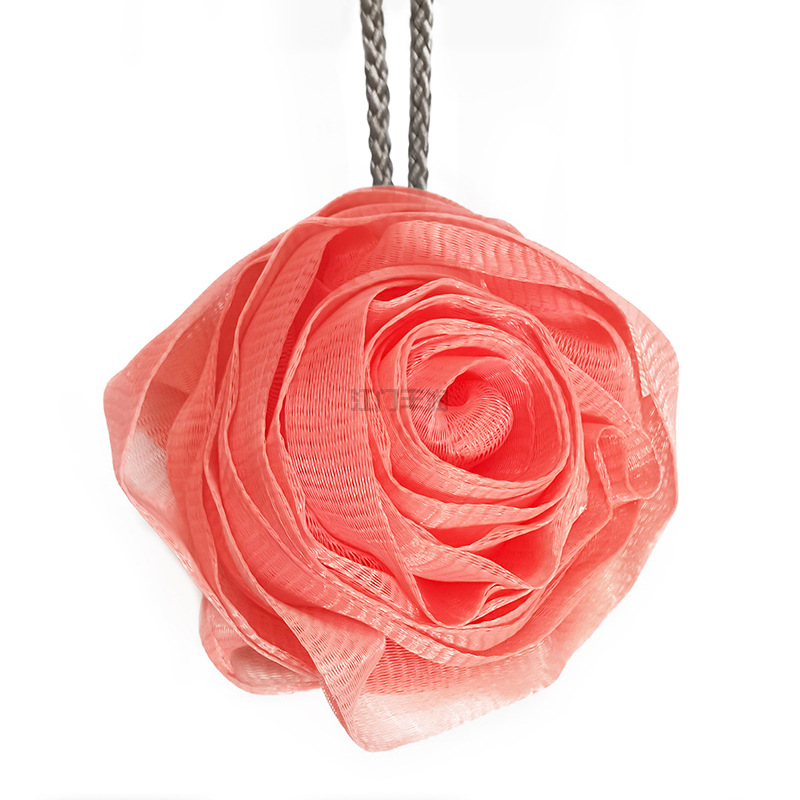 New rose bath flower bath ball, large bath ball, a perfect scrubbing tool, soft and non-dispersing foaming net bath flower Item Picture