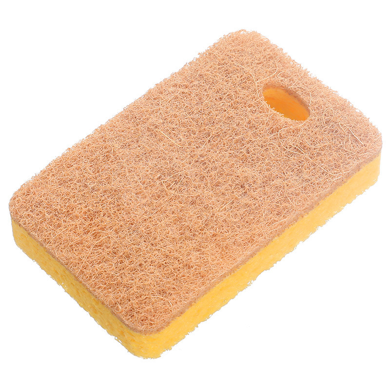 Biodegradable sisal wood pulp cotton brush for kitchen cleaning, oil-free dishwashing wood pulp sponge wipe, wood pulp cotton dishwashing wipe Item Picture