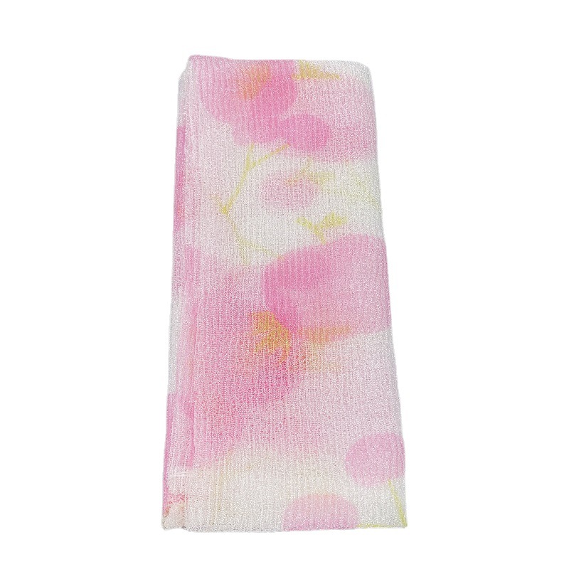 Customized nylon bath scrubbing towels, thin and long strips, bath towels, sauna towels, coarse sand rubbing mud bath towels, and pull back strips from the manufacturer Specification image