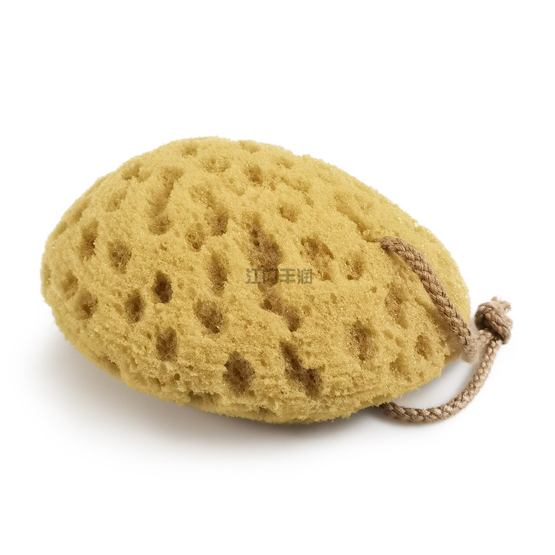Heart-shaped porous honeycomb-like natural bath sponge is soft, clean, and can be hung. Customized by the manufacturer for bathing and scrubbing the back Specification image