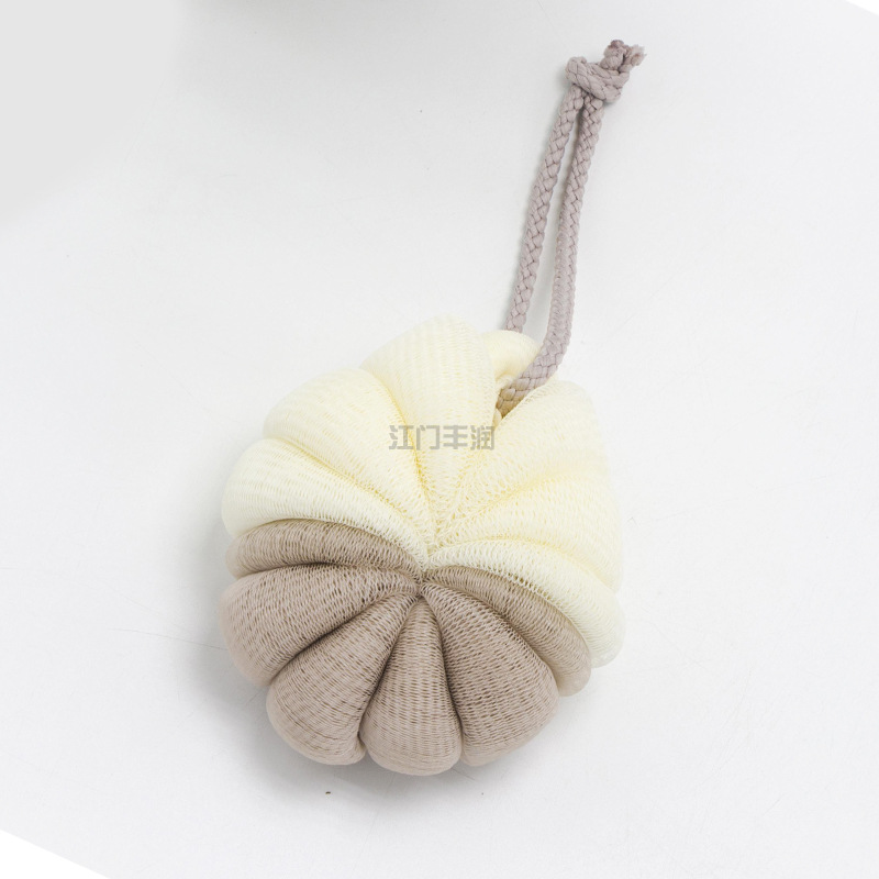 Factory direct sales, encrypted, non-breakable, soft and durable, pumpkin-shaped scrubbing bath flowers Item Picture