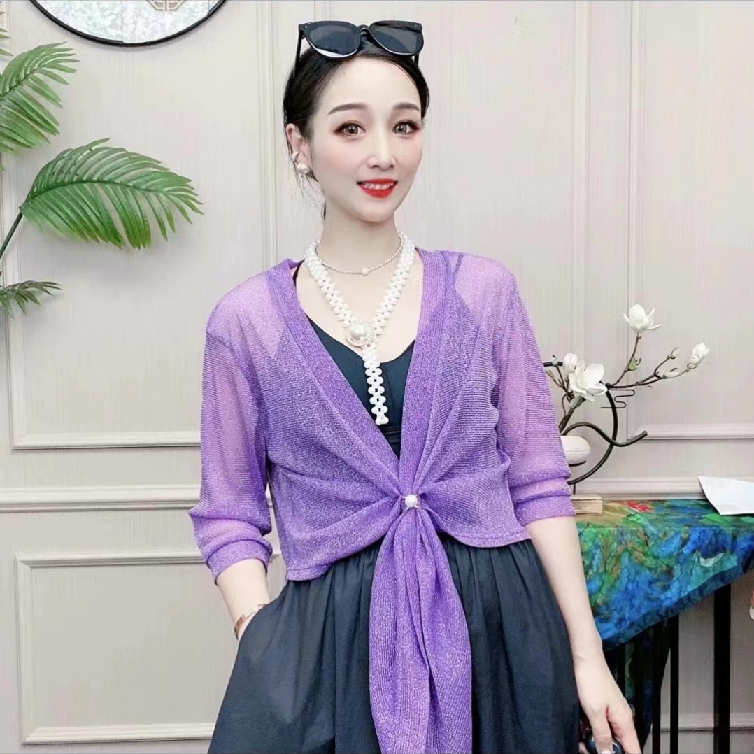 披肩夏天配裙子的上衣外搭大码宽松开衫薄款洋气小外套防晒空调衫