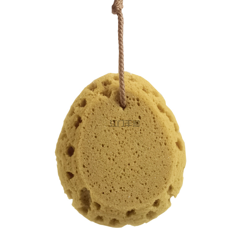 Heart-shaped porous honeycomb-like natural bath sponge is soft, clean, and can be hung. Customized by the manufacturer for bathing and scrubbing the back Item Picture