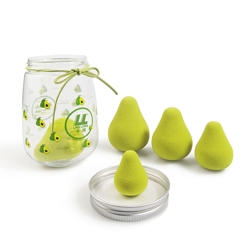 Factory direct sales of beauty eggs, all-English packaging, super soft, powder-free sponge eggs, dry and wet dual-purpose pear-shaped powder puff details Picture