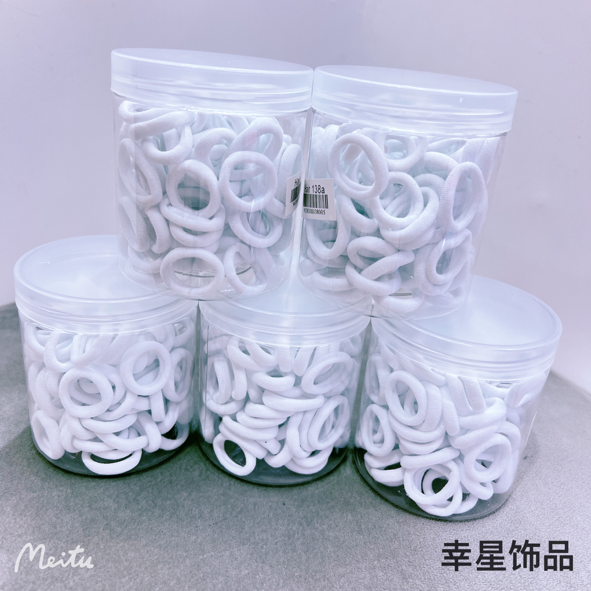 Yongai Jiu Ai Children's Hair Band, no hair damage for Little Girls, rubber band hair rope, baby head rope, Internet celebrity, 100 pieces in a bottle Application Scenario