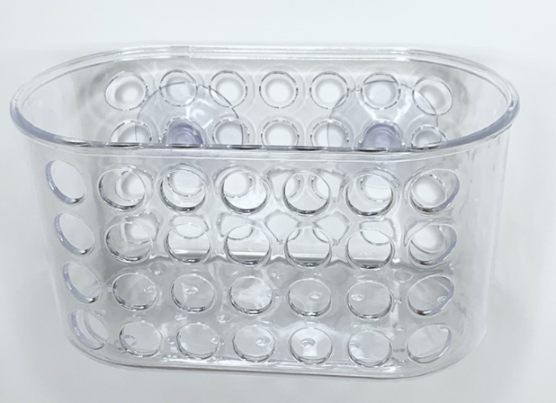Bathroom storage, kitchen and bathroom transparent water-draining storage basket without drilling, bathroom traceless storage basket Application Scenario