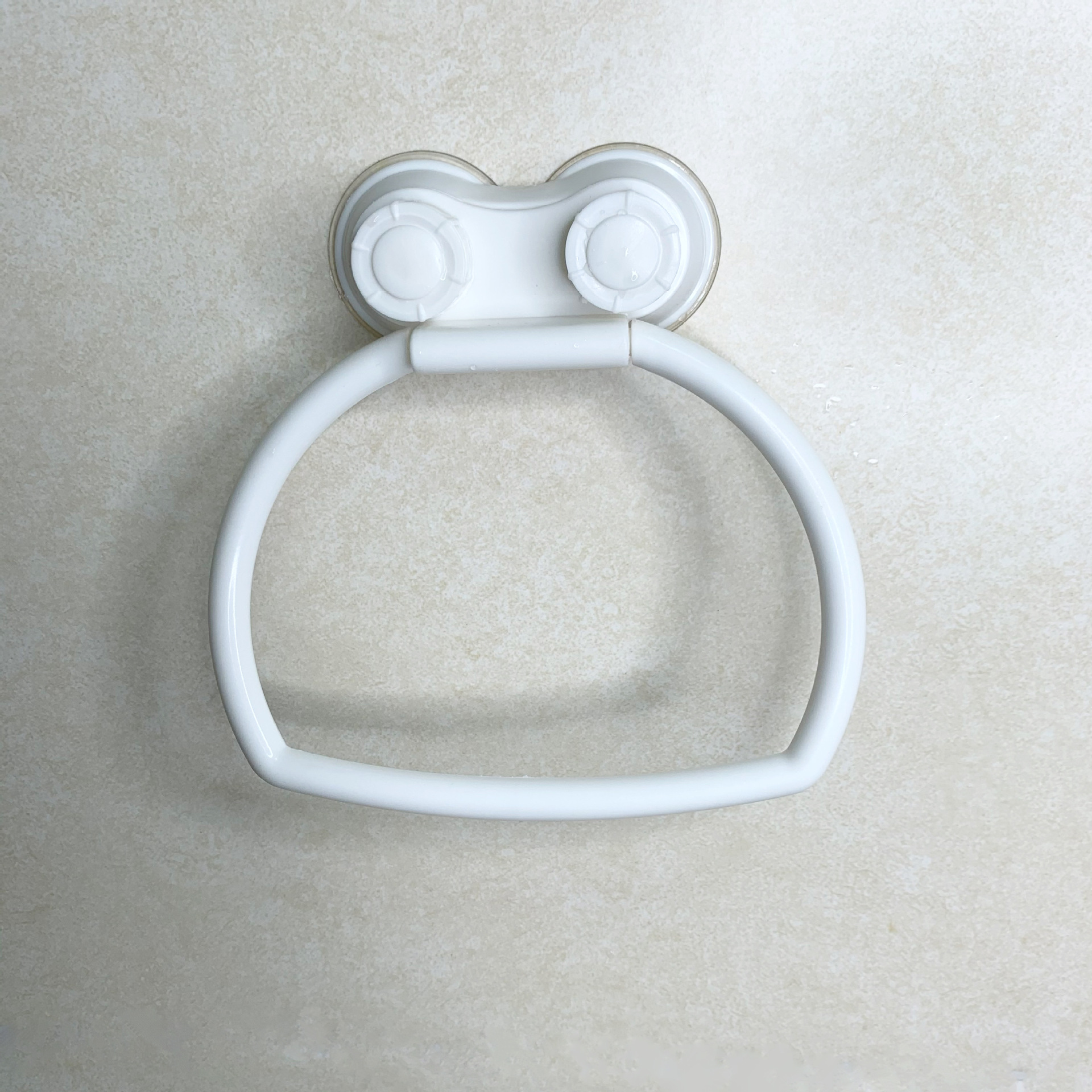 35823 Non-punching bathroom towel rack, suction cup wall-mounted towel ring, kitchen dishwashing towel rack, disposable face towel rack details Picture
