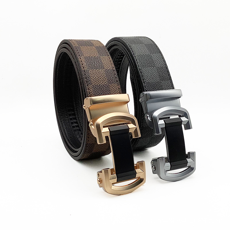 厂家批发新款皮带男 真皮自动扣腰带 休闲时尚男士裤带 一件代发