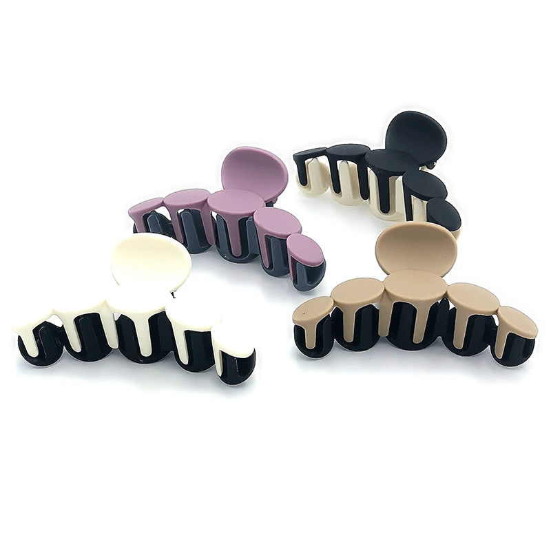A1113 Matte two-color large hair claws, hair clips, hair accessories, bangs clips, Japanese and Korean accessories supply Item Picture