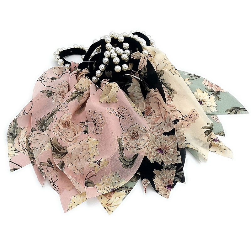 A2931 Pearl butterfly Ribbon Hair Band, Hair band, Hair rope, hair accessory, headwear, wholesale supply from Yiwu 2-yuan store details Picture