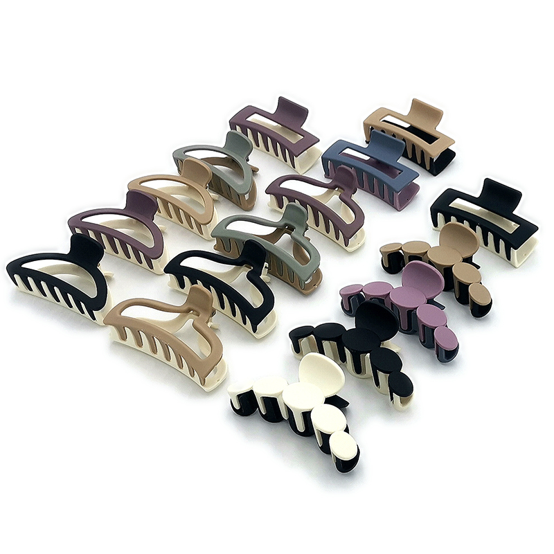 A1113 Matte two-color large hair claws, hair clips, hair accessories, bangs clips, Japanese and Korean accessories supply details Picture