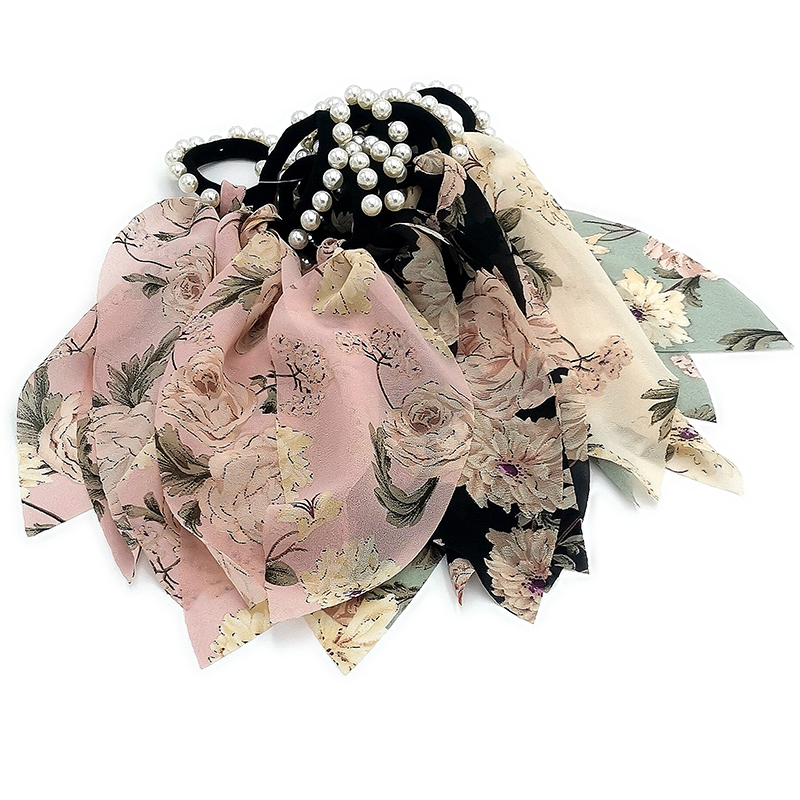A2931 Pearl butterfly Ribbon Hair Band, Hair band, Hair rope, hair accessory, headwear, wholesale supply from Yiwu 2-yuan store Specification image