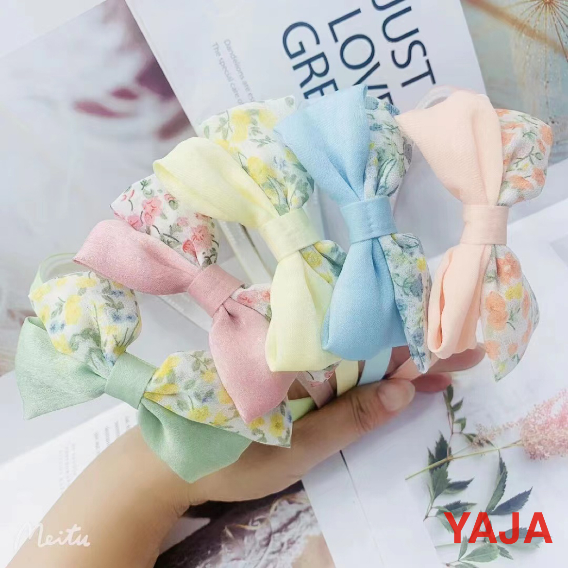 Yongaijiu Ai student headbands, children's cute hair bands, bow hair clips, toothed anti-slip headbands, headwear and hair accessories Specification image