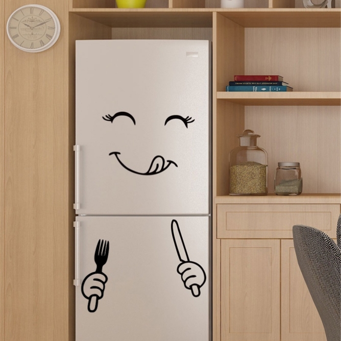 Kitchen cartoon cartoon decoration stickers hotel Western restaurant wall stickers window glass stickers refrigerator stickers air conditioning stickers free shipping