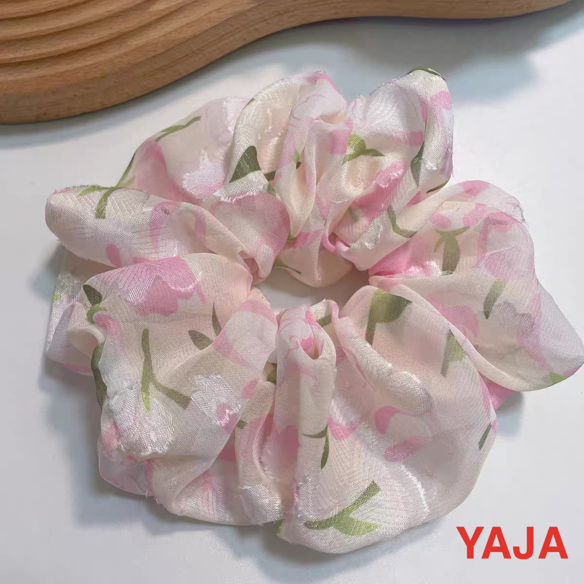 Yong Ai Jiu Ai Pink trendy girl floral large intestine hair band, elegant and versatile hair tie, fresh and simple hair tie Application Scenario