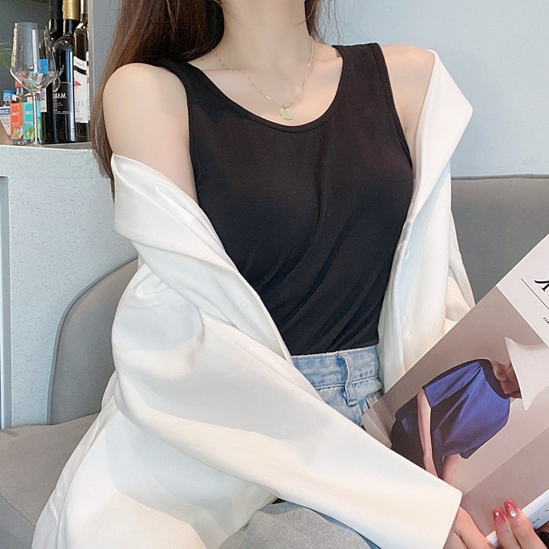 The strapless vest, women's bra pad, no-wear underwear, Modal beauty back can be worn outside as a base layer. Factory direct sales, one-piece consignment details Picture