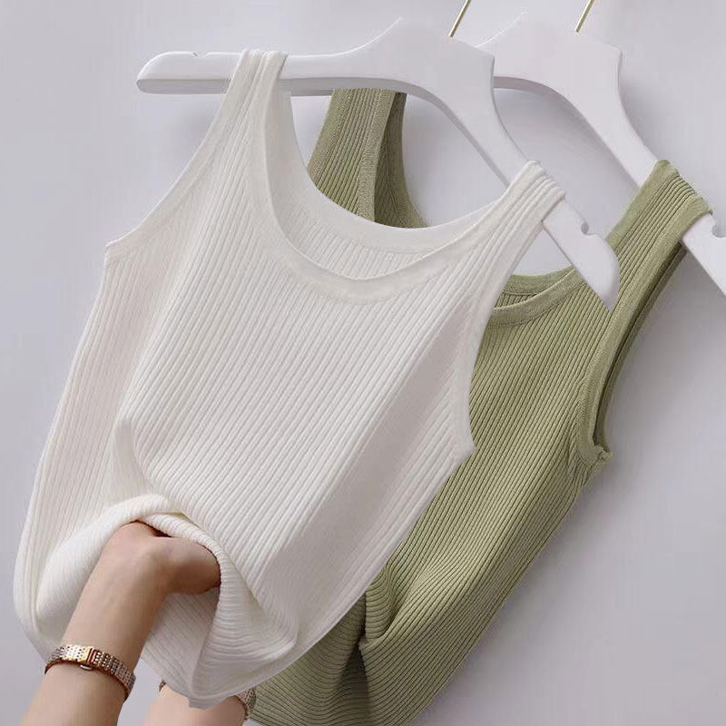 A halter women's vest for summer, seamless and slimming. A new large-sized vest for outerwear, paired with a sexy undergarment as a base layer, versatile Specification image