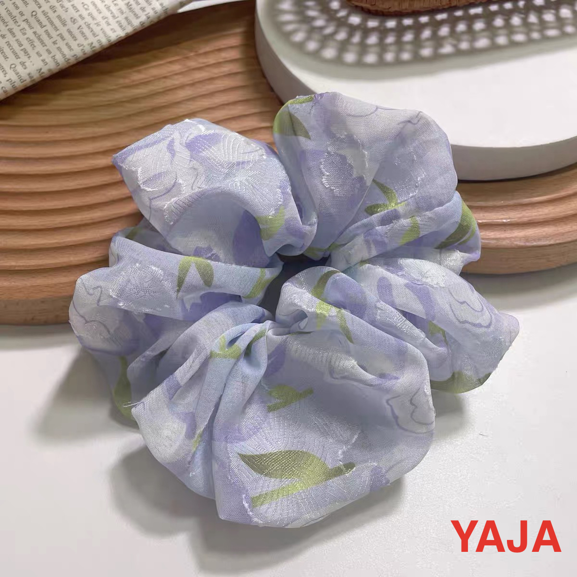 Yong Ai Jiu Ai Pink trendy girl floral large intestine hair band, elegant and versatile hair tie, fresh and simple hair tie Item Picture