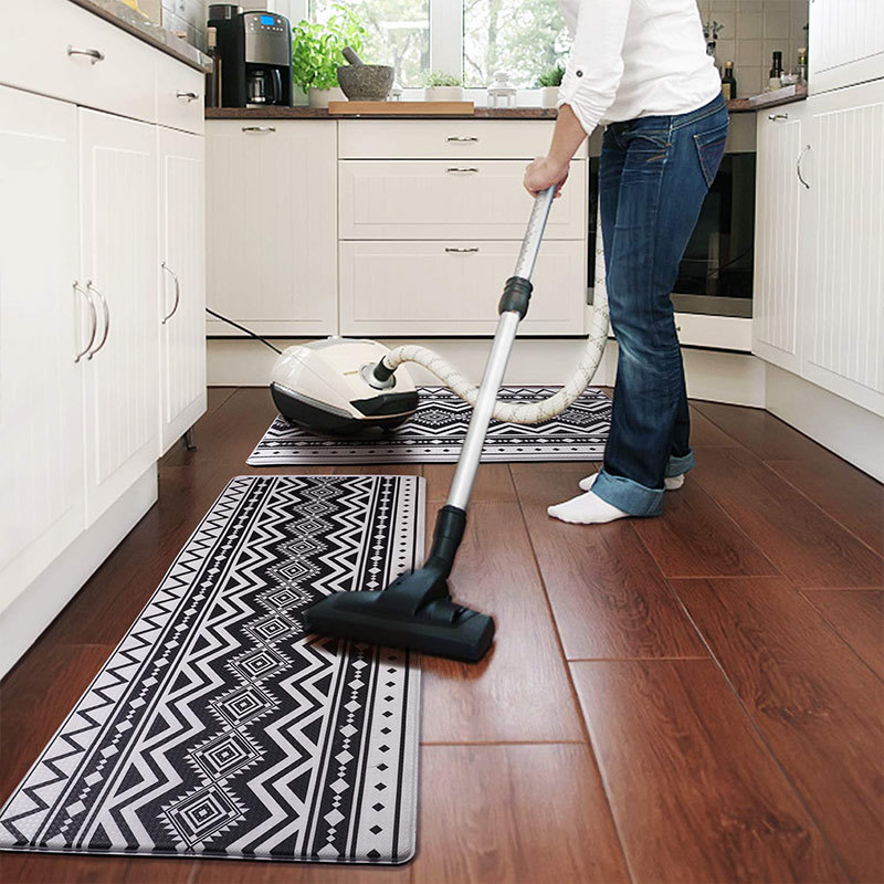 亚马逊跨境 皮革地垫 厨房地垫 免洗防水防油防滑加厚PVC脚垫门垫