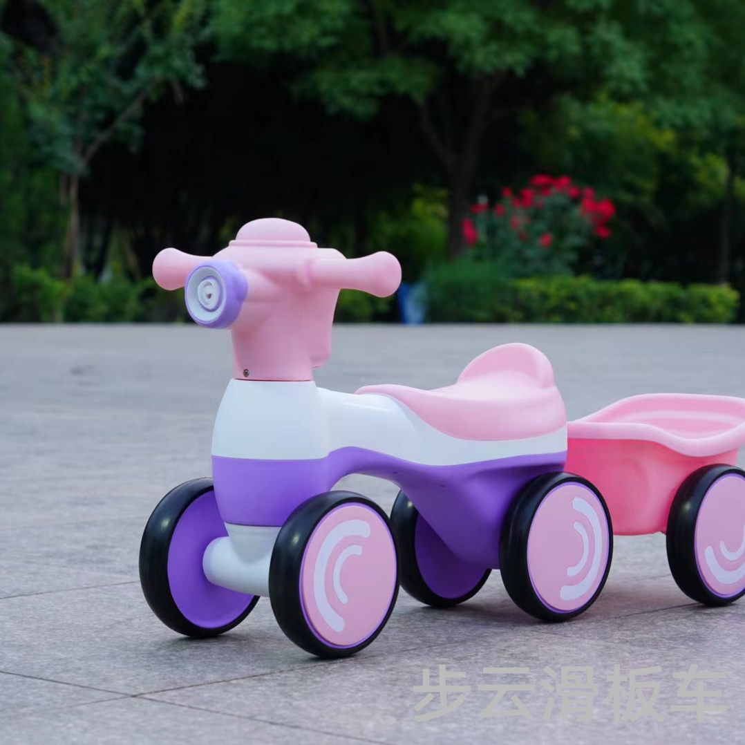 The Buyun children's four-wheeler is equipped with a Deng lamp, music and a bubble machine. It can be equipped with a small bucket. Colors are available for selection Application Scenario