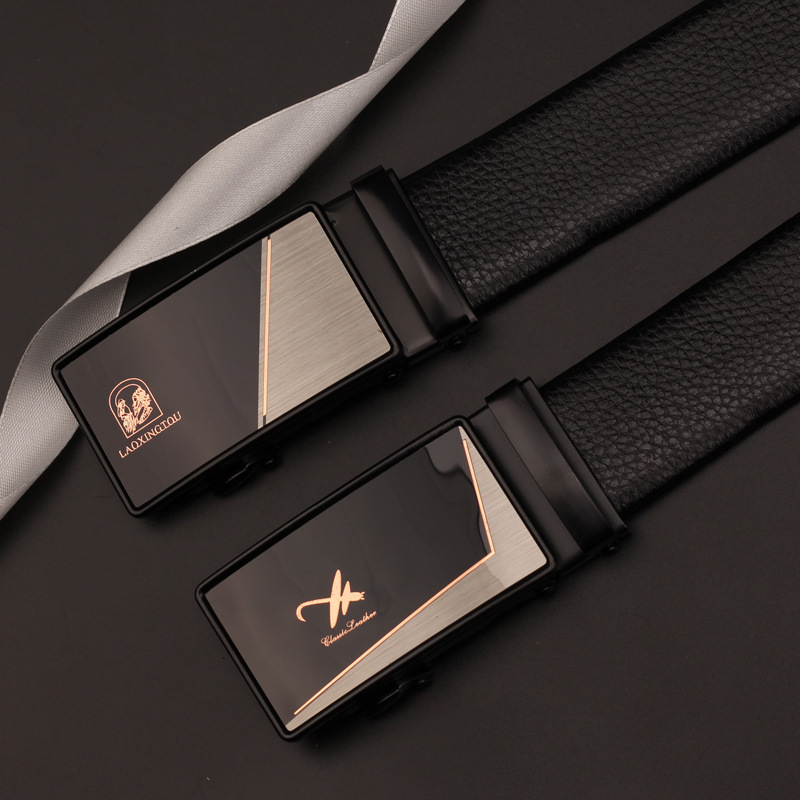 Kuaishou Douyin live streaming belt, men's belt with edge, automatic belt, simple, elegant and fashionable new style in stock details Picture