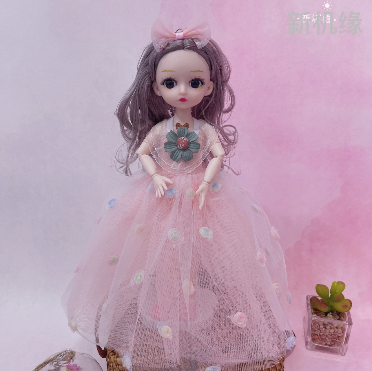 دمية بوب 30CM تغني مفاتيح فستان زفاف دمية details Picture