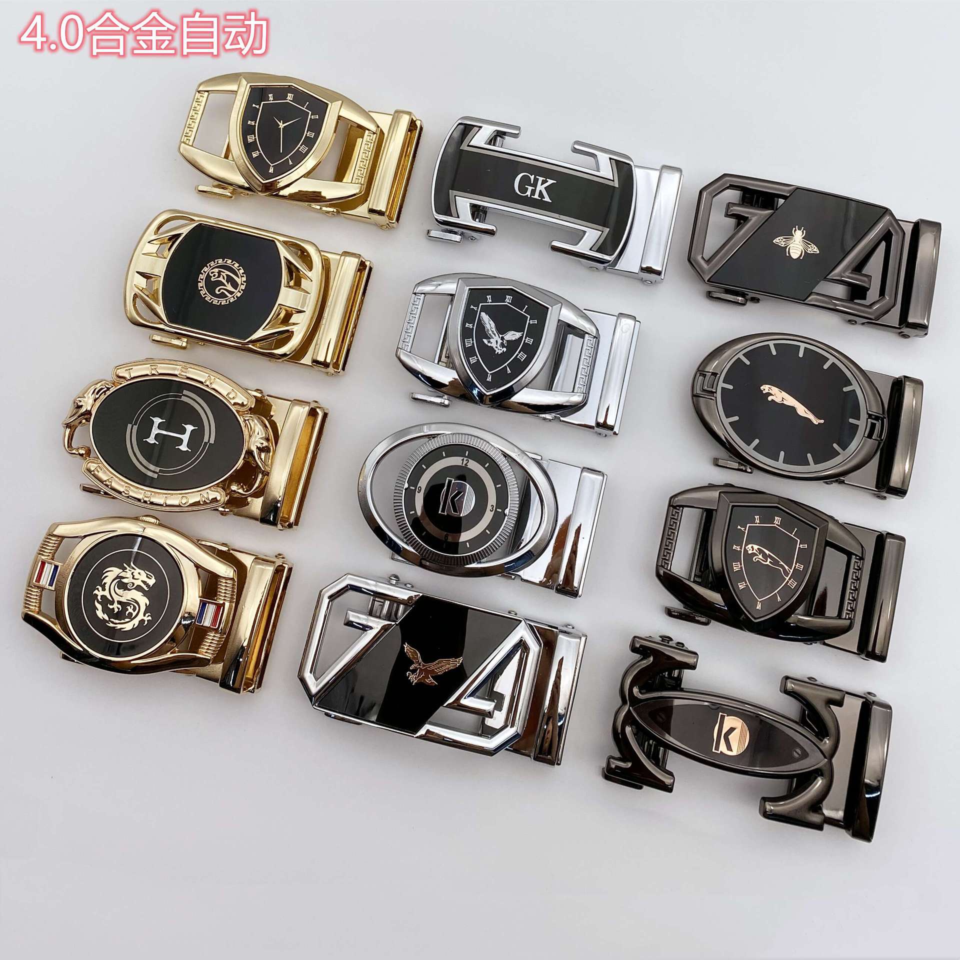 The new fashionable men's belt buckle is made of 4.0 alloy and comes in three colors. It is of high quality and low price