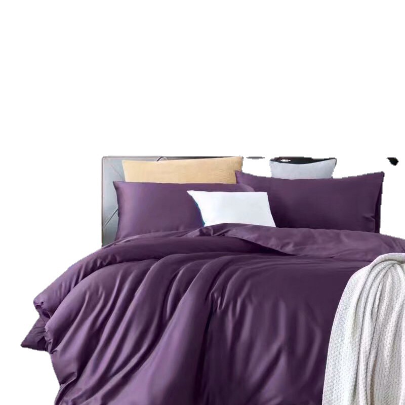 Bedding Four Sets Of Spot Long Staple Cotton Four Sets Of Pure Pigment Color Quilt Cover Sheet Pillowcase Wholesale