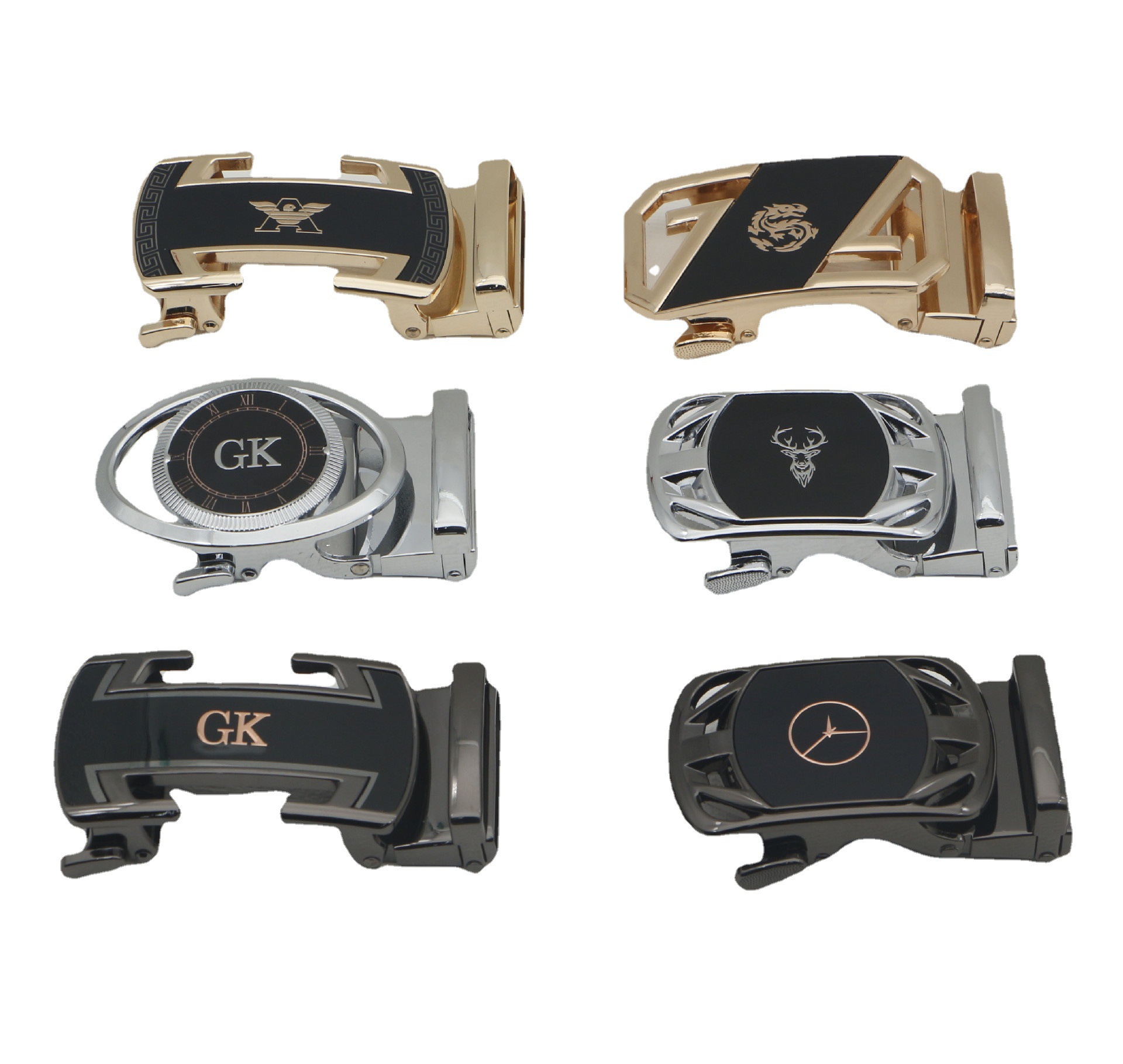 The new fashionable men's belt buckle is made of 4.0 alloy and comes in three colors. It is of high quality and low price Item Picture