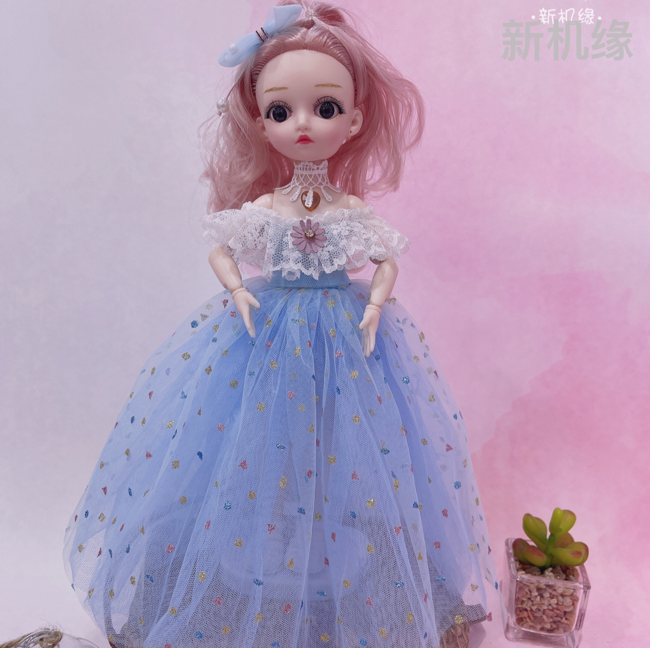 دمية بوب 30CM تغني مفاتيح فستان زفاف دمية Specification image