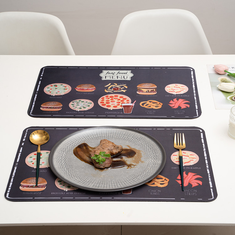 Light luxury home, American retro round bowl MATS and placemats, Nordic ins style, heat-insulating, waterproof and oil-proof table MATS and coasters Application Scenario