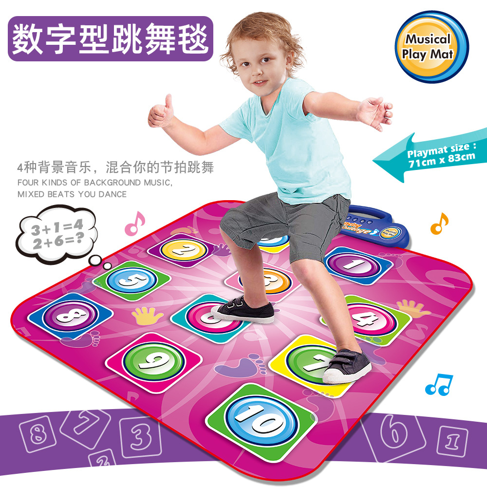 Cross border children's music dance mat Early education children crawling alphanumeric dance pedal music mat educational toys