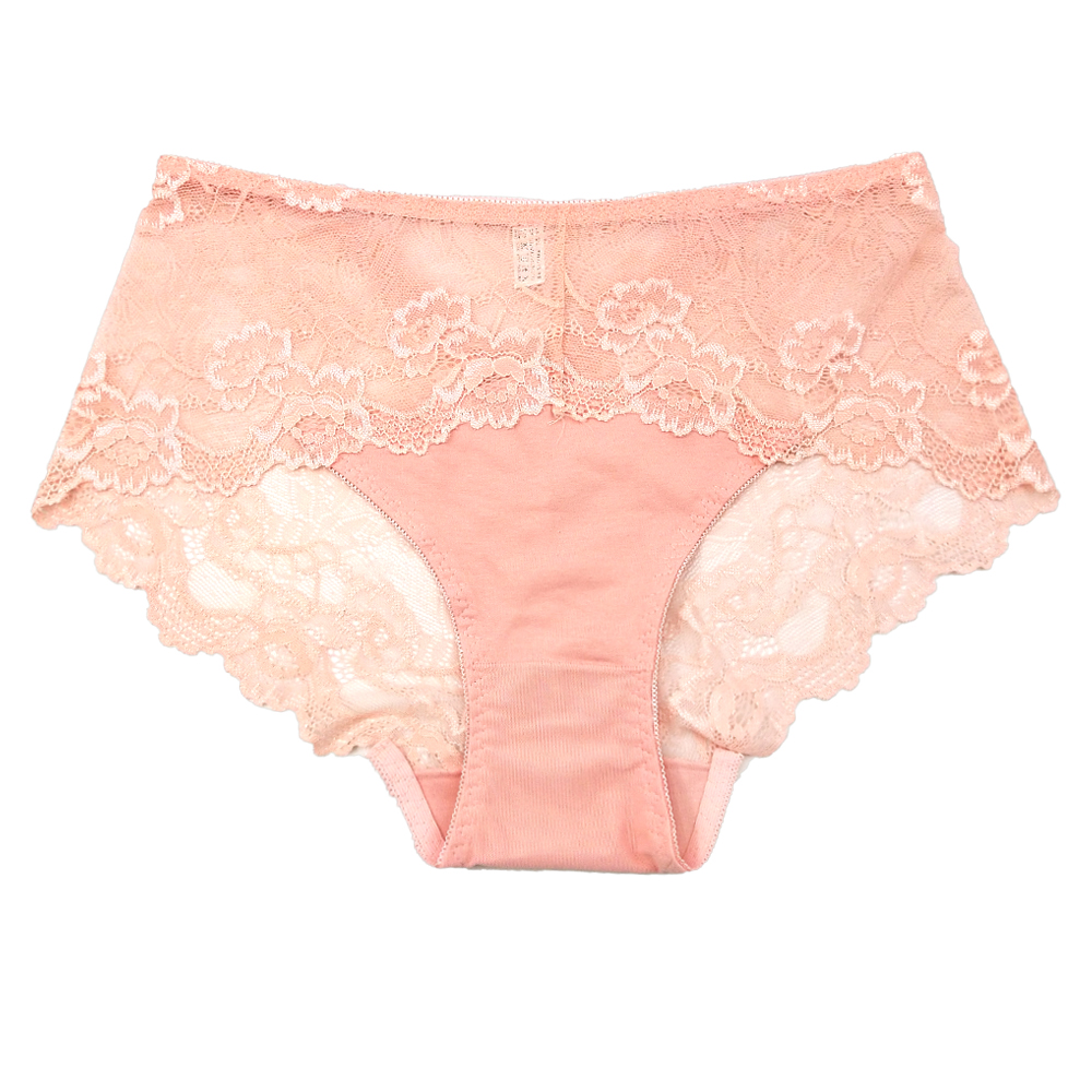A plump and large-sized lace underpants for a chubby girl, a sexy transparent lace triangle pants for a lady Item Picture
