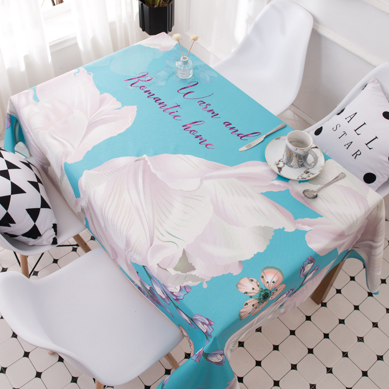 桌布防水防烫茶几垫北欧长方形印花餐桌布台布ins风盖布详情图2