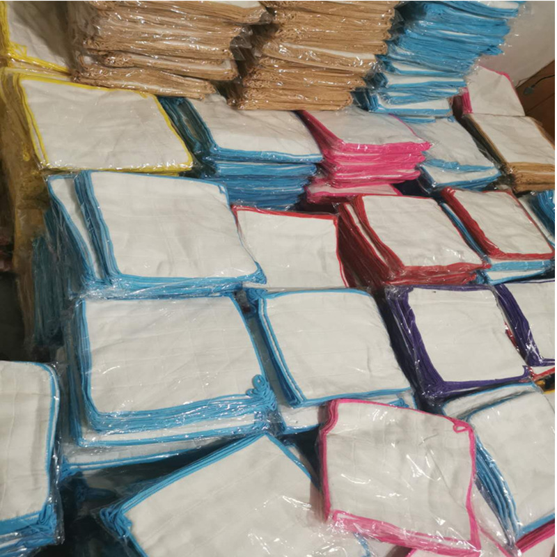 7 Pieces/Package Wholesale Household Kitchen Dishcloths Oil-Free Dish Washing Cloth Thread Thickened Gauze Wood Fiber Dish Towels Specification drawing