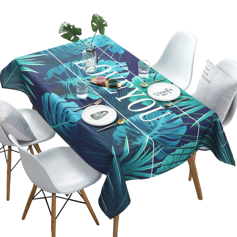 桌布防水防烫茶几垫北欧长方形印花餐桌布台布ins风盖布详情图5