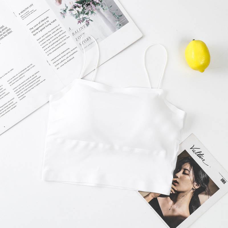 Summer new traceless ice silk beautiful back underwear halter backless sports anti-slip comfortable breathable women thin Application Scenario