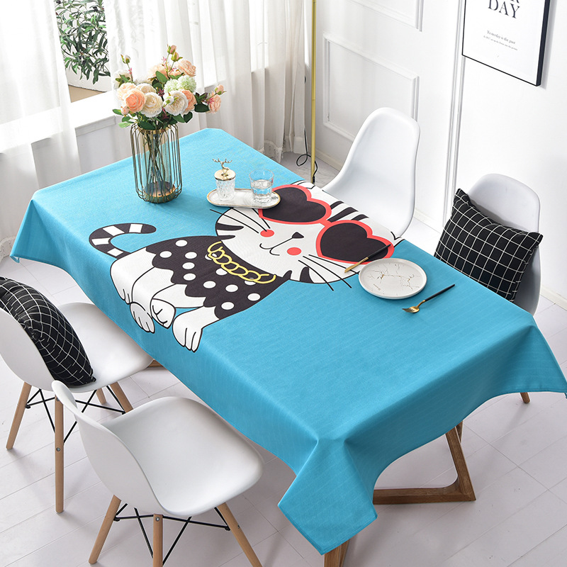 桌布防水防烫茶几垫北欧长方形印花餐桌布台布ins风盖布详情图4