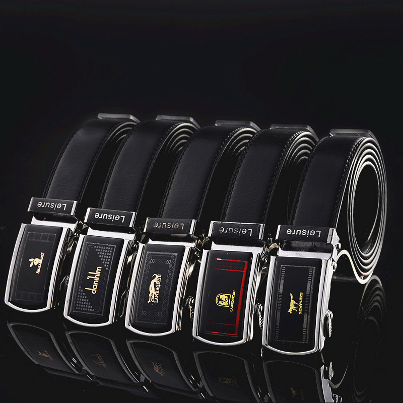 Wholesale of popular men's business casual automatic buckle belts, PU imitation belts and gift belts at Jianghu Street stalls
