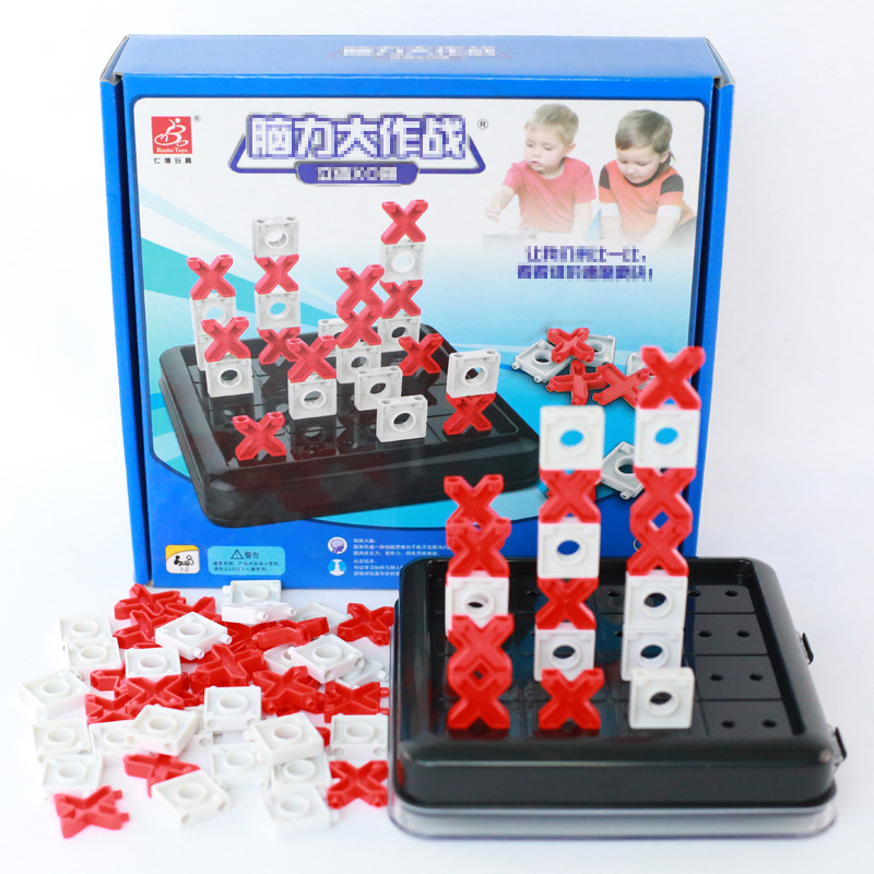 Rinbo toys three-dimensional tic-tac-toe children's intellectual education interactive board game brain battle series