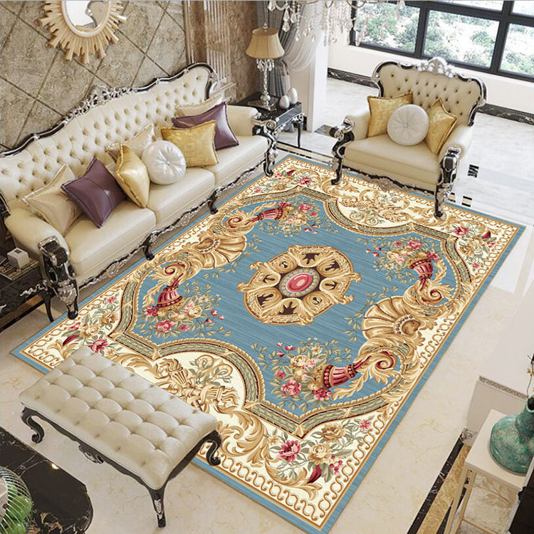 Cross-border wholesale of custom-made European-style carpets for home living rooms, easy to maintain, and retro European-style carpets for living rooms and bedrooms Specification image