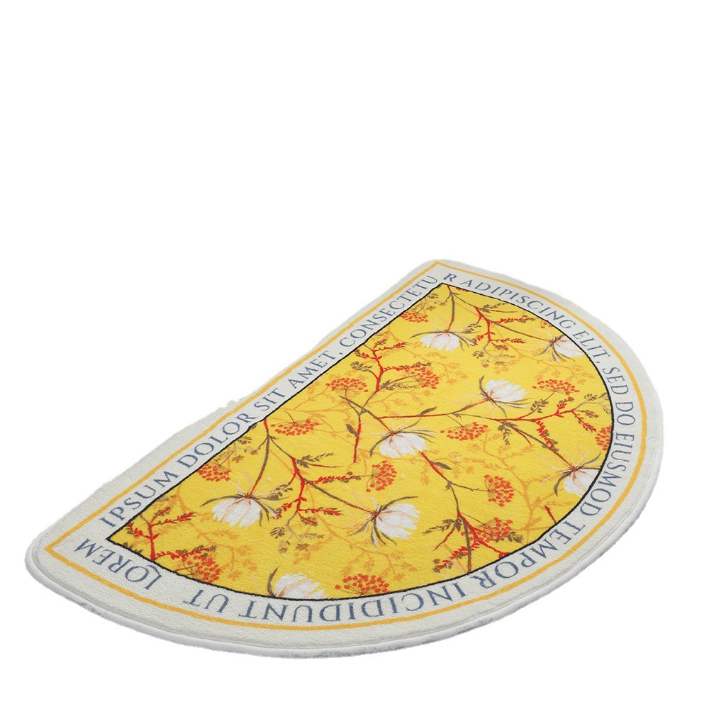 Korean-style sketch flower water-absorbing quick-drying bathroom floor mat, shopee, AliExpress delivery, staircase floor mat, homestay classical carpet Item Picture