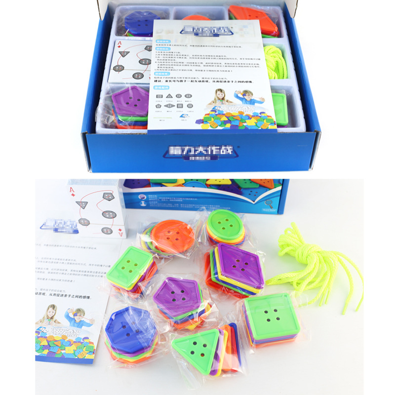 Rinbo juguetes botones ropa de cuerda juegos de mesa para niños ojos claros cognición rápida formas color pensamiento entrenamiento Application Scenario